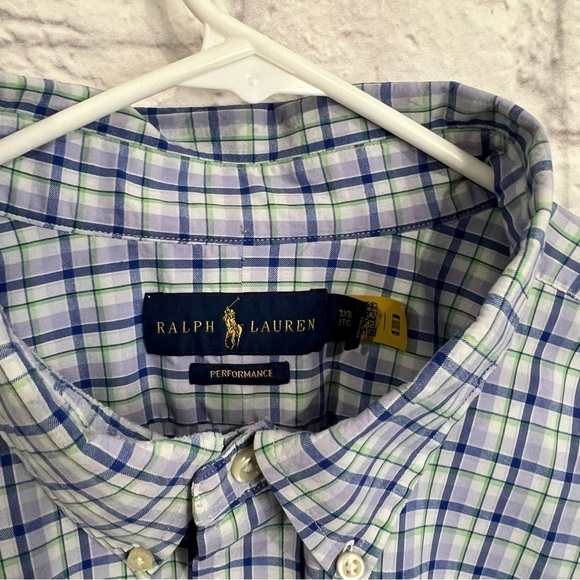 Ralph Lauren performance 3xb men’s long sleeve button down shirt checked - Picture 5 of 7